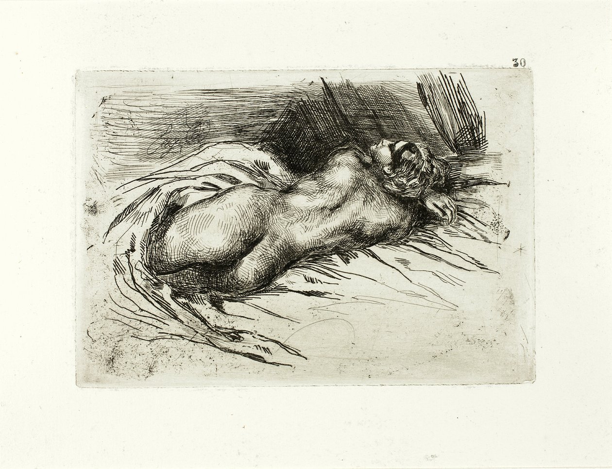 Nu Reclinado, Vista Traseira de Eugène Delacroix