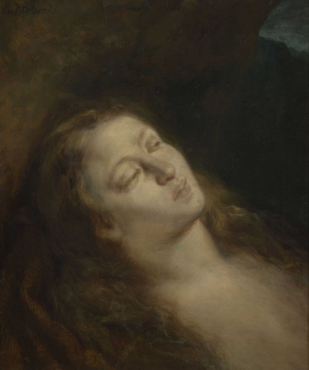Santa Maria Madalena no deserto, 1845. de Eugène Delacroix