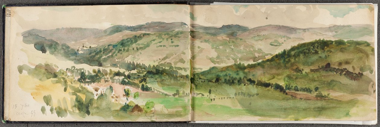 Caderno de esboços da viagem do artista à Alemanha de Eugène Delacroix