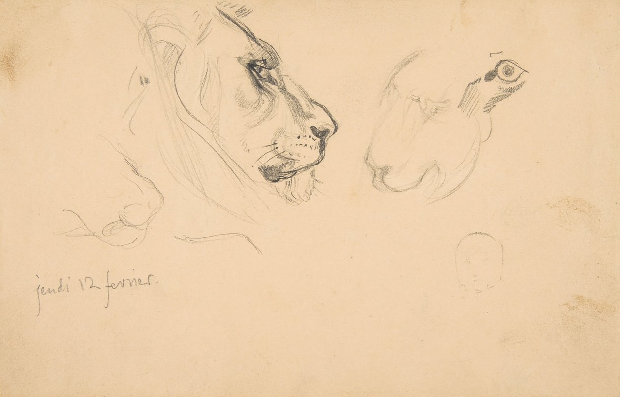 Sketchbook com vistas de Tours, França e seus arredores, 1828-29. de Eugène Delacroix
