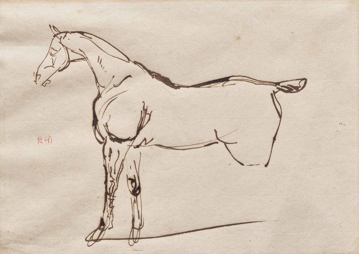 Estudo de um cavalo de Eugène Delacroix