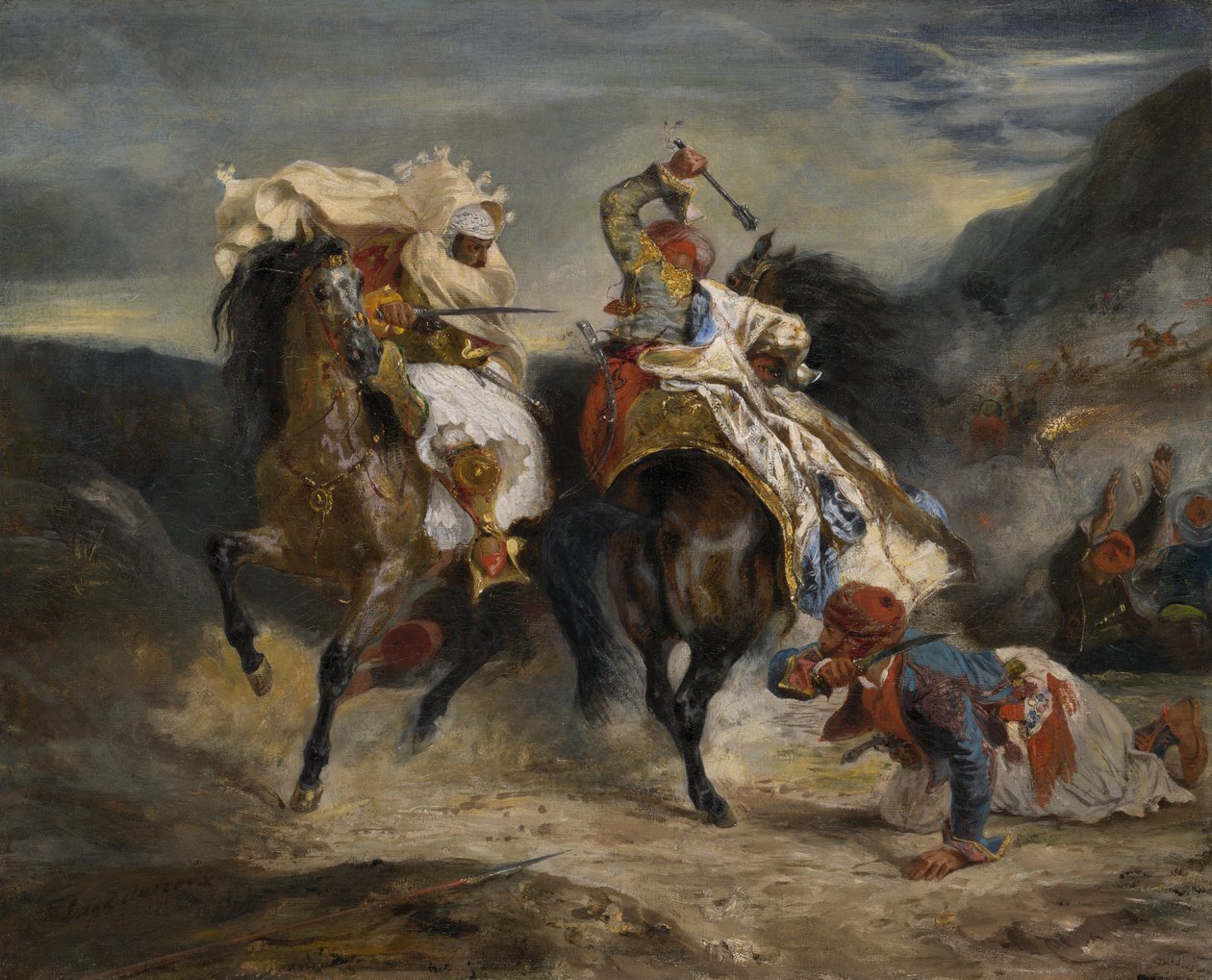O combate do Giaour e do Hassan de Eugène Delacroix