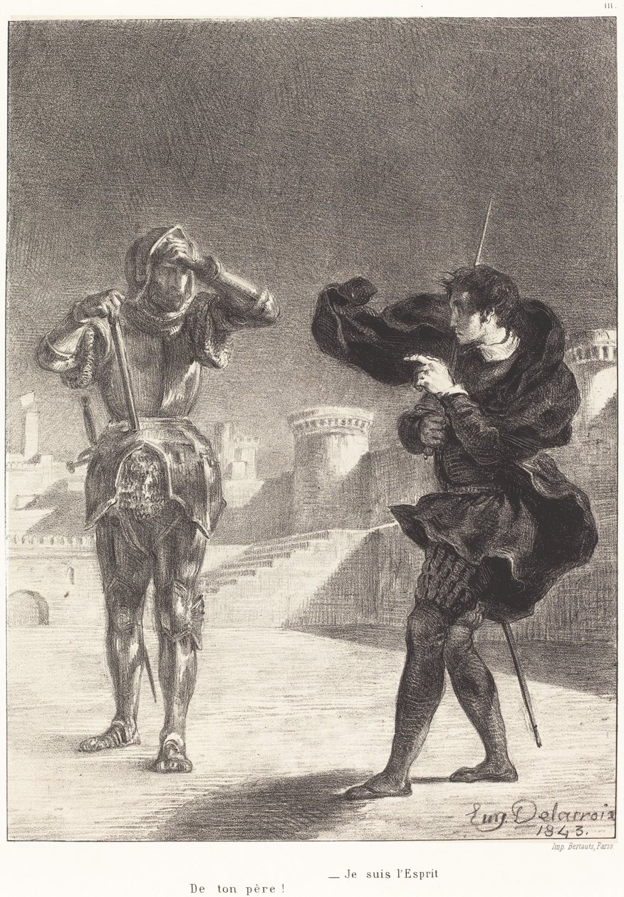 O Fantasma no Terraço (Ato I, Cena V) de Eugène Delacroix