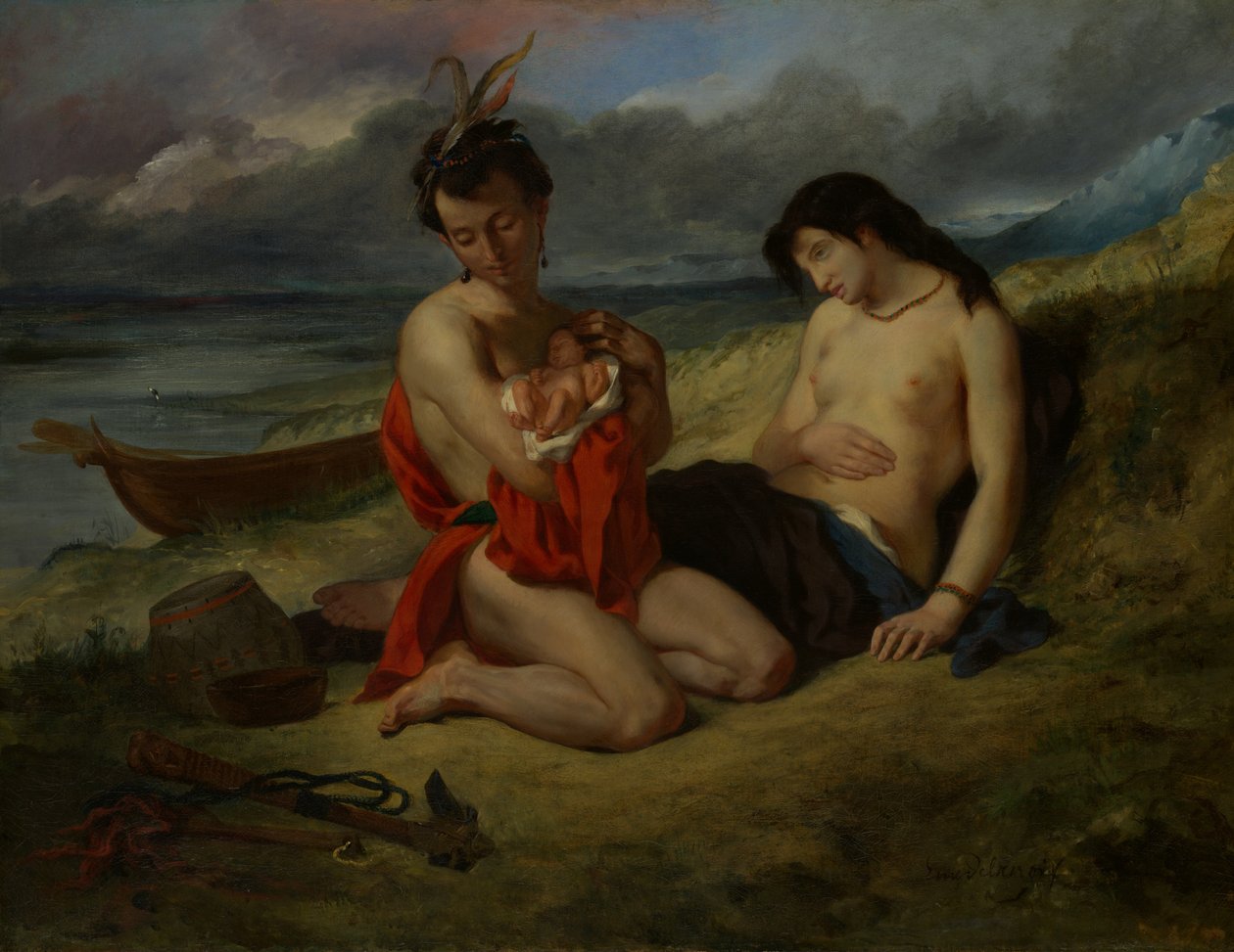O Natchez, 1823-24 e 1835. de Ferdinand Victor Eugene Delacroix