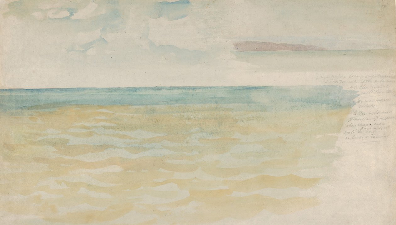 O Mar em Dieppe, c. 1852-54. de Eugène Delacroix