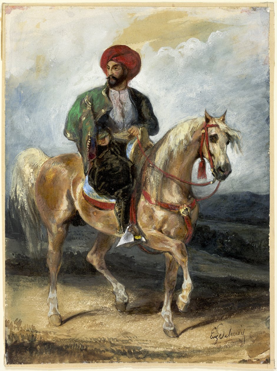 O cavaleiro turco de Eugène Delacroix