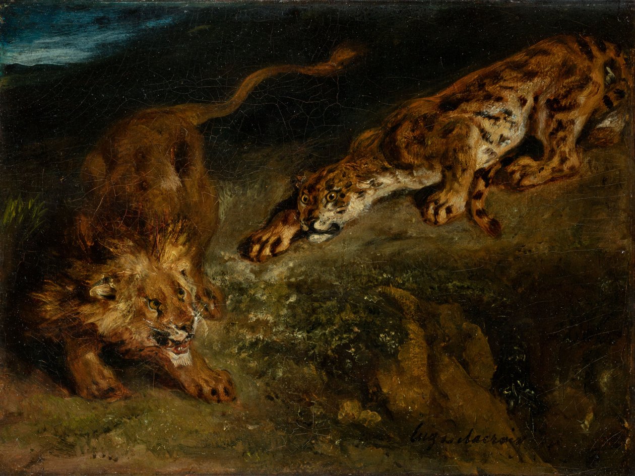 Tigre e Leão de Eugène Delacroix