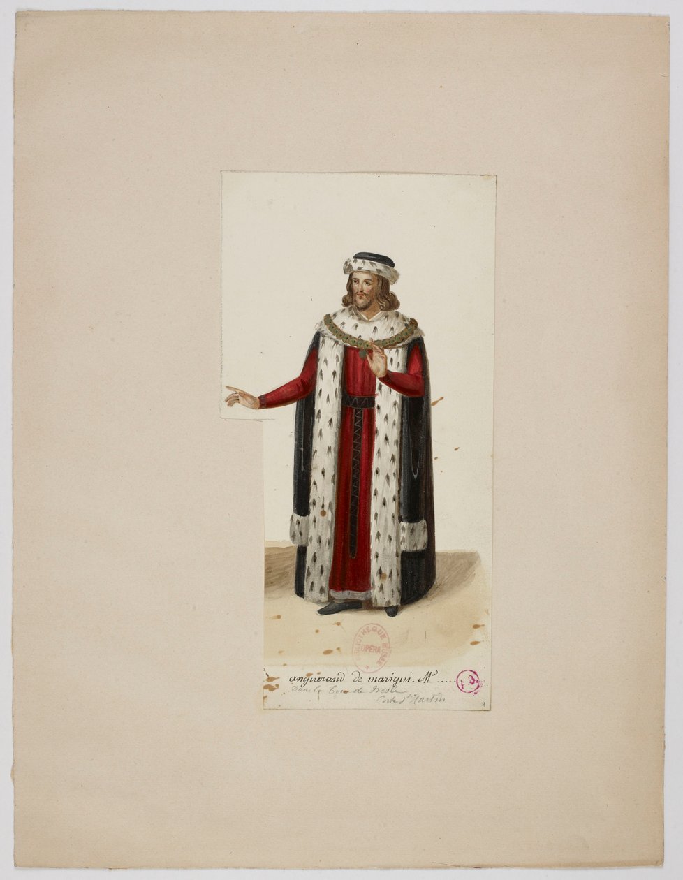 Traje de Enguerrand de Marigny (La Tour de Nesle, 1832) de Eugène Du Faget