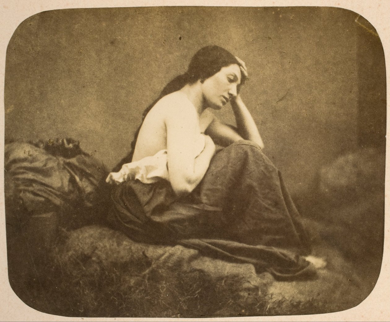 Retrato feminino de Eugène Durieu