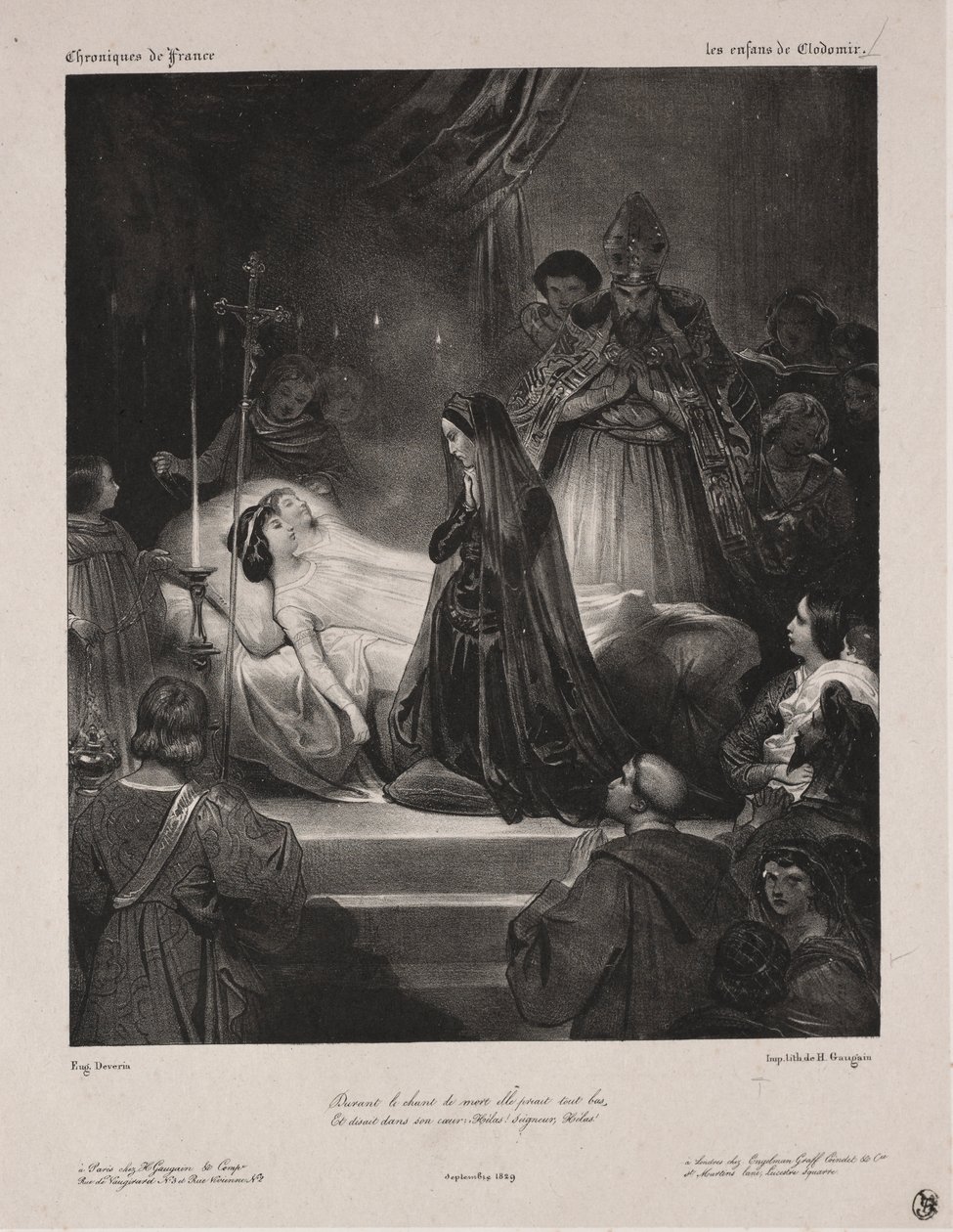 Crônicas da França: Os Filhos de Clodomir, 1829. de Eugène François Marie Joseph Devéria