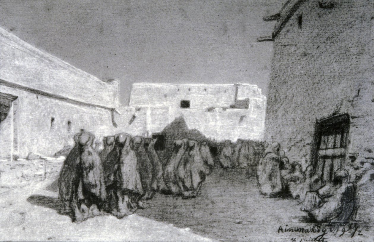 Procissão numa aldeia do Sahel de Eugène Fromentin