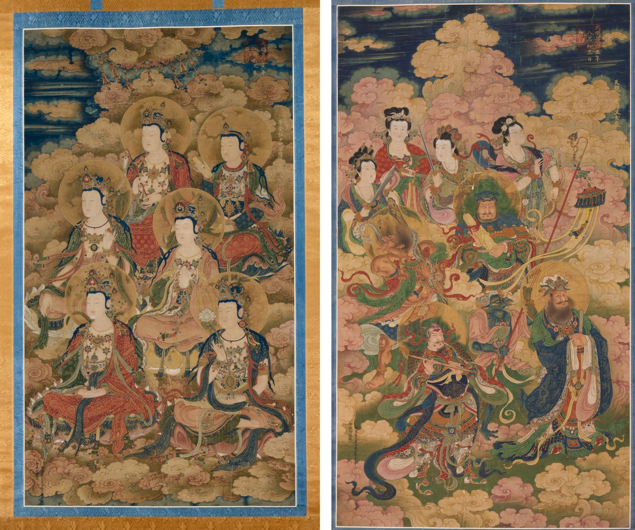 Os Bodhisattvas dos Dez Estágios para Alcançar o Conhecimento Mais Perfeito; As Oito Hostes de Deva, Naga e Yakshi de Eugène Fromentin
