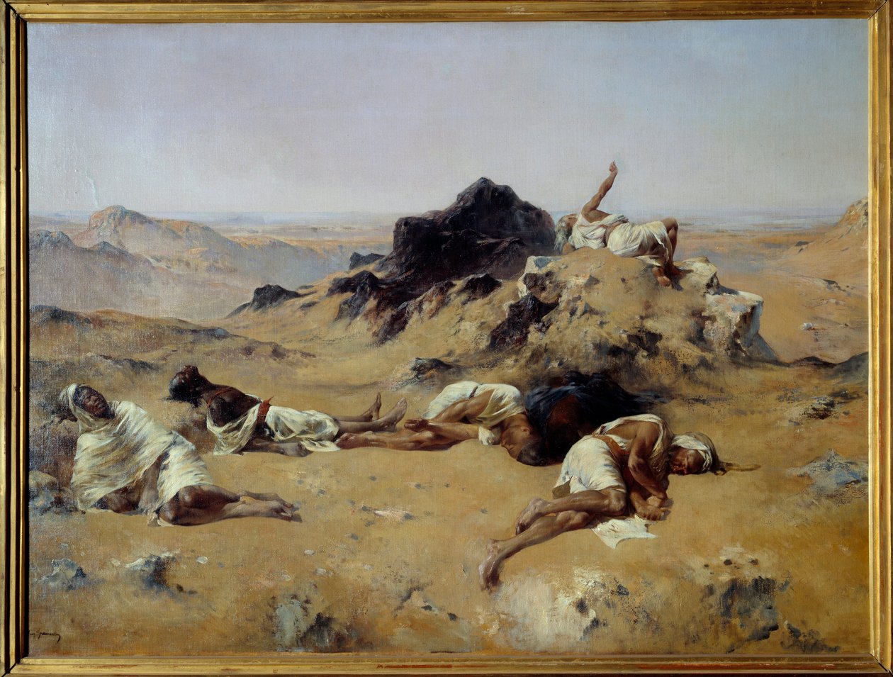  O deserto. Homens sedentos. 1869. Eugène Fromentin (1820-1876), Museu d