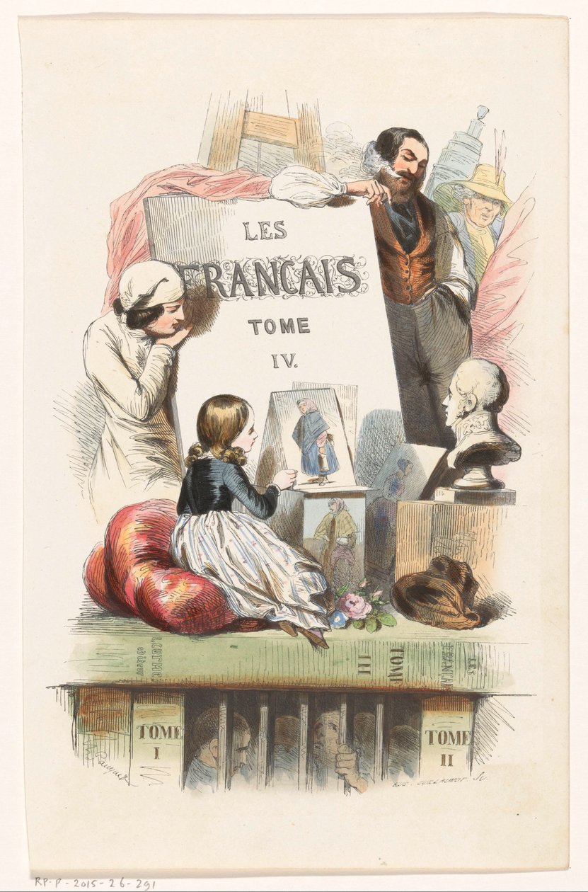 Pessoas com aparência de arte Página de rosto para: Les Français peints par eux-mêmes, 1841 de Eugène Guillaumot