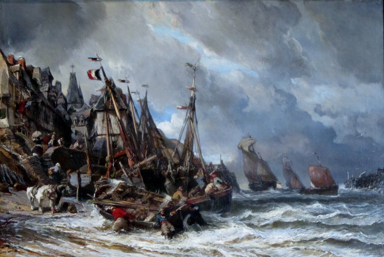 Regresso dos pescadores de Eugene Isabey