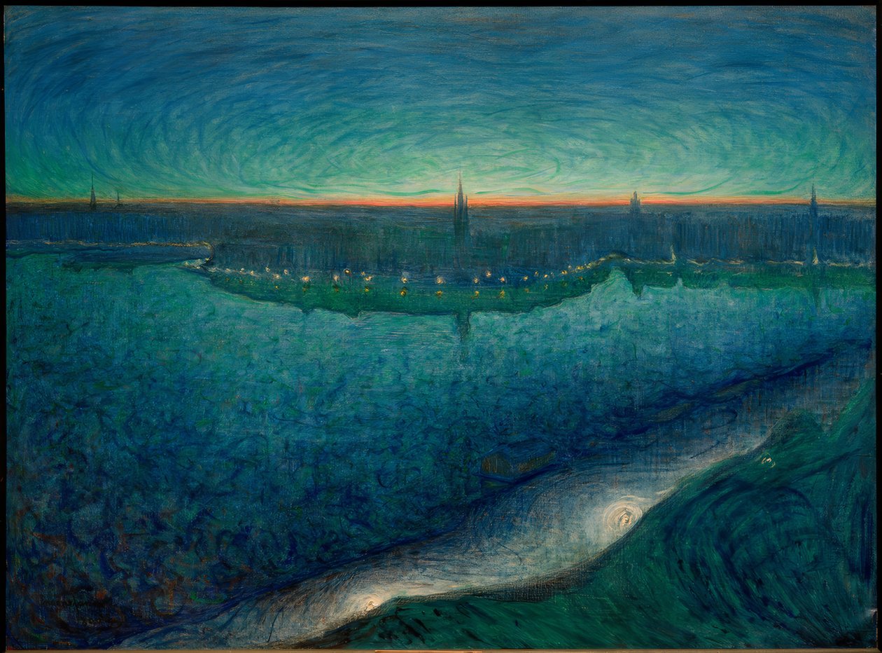 Amanhecer sobre o Riddarfjärd de Eugène Jansson
