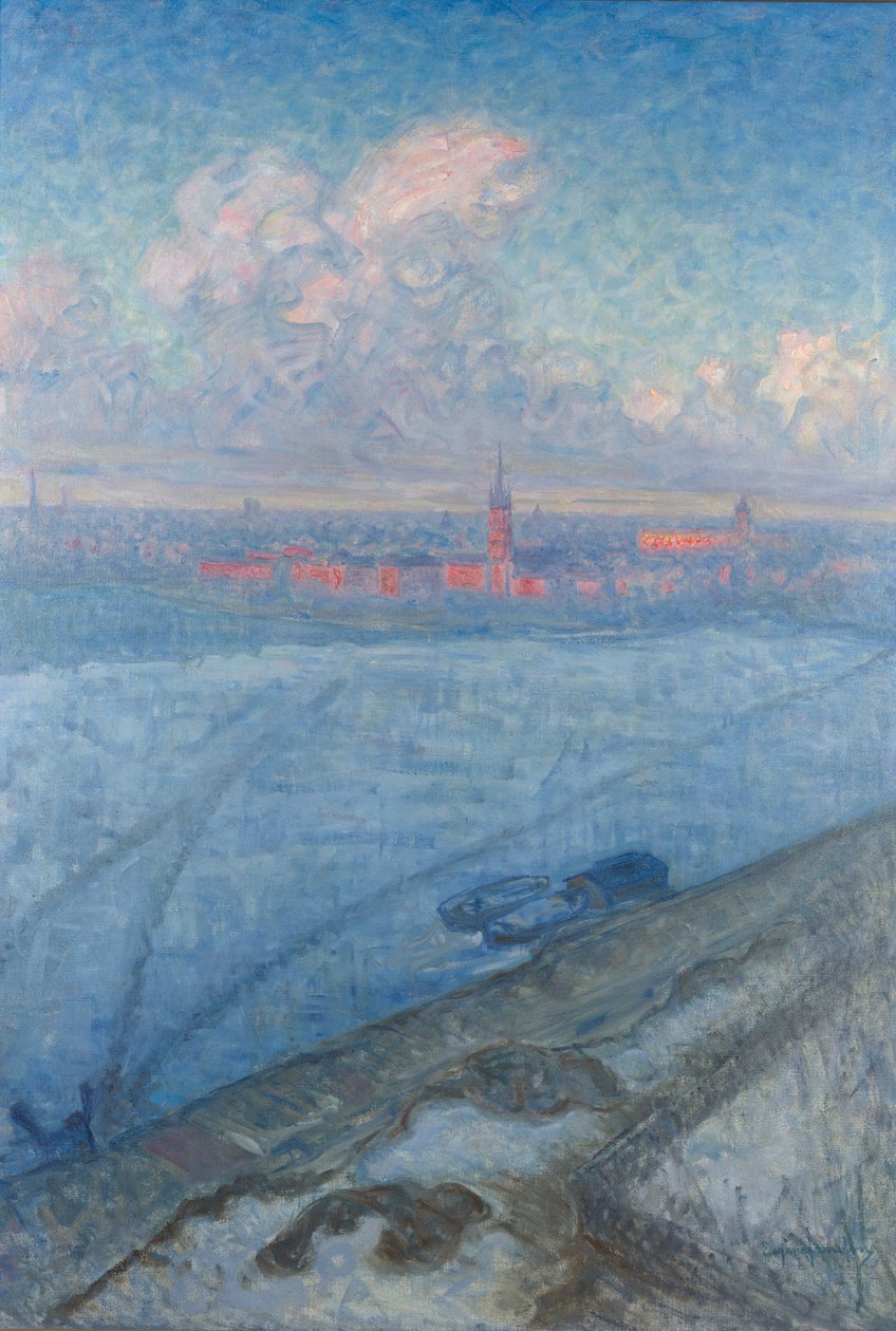 A cidade ao pôr do sol de Eugène Jansson