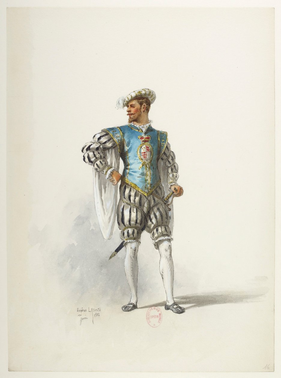 Btv1b84558104 16 - Saint-Saëns - Henrique VIII - Maquetas de trajes - Lacoste - 16º Traje de Eugene Lacoste