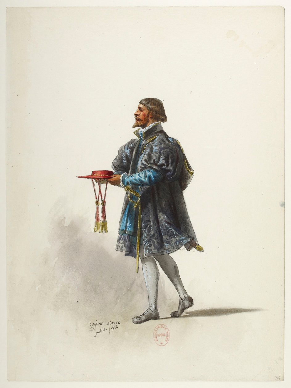 Btv1b84558104 34 - Saint-Saëns - Henrique VIII - Maquetas de fatos - Lacoste - 34. Traje de Eugene Lacoste