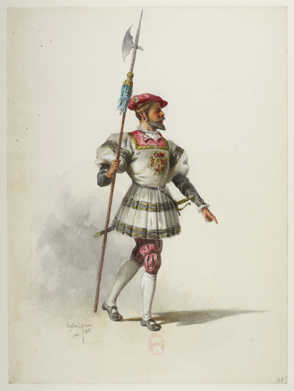 Btv1b84558104 37 - Saint-Saëns - Henrique VIII - Maquetas de fatos - Lacoste - 37. Traje de Eugene Lacoste