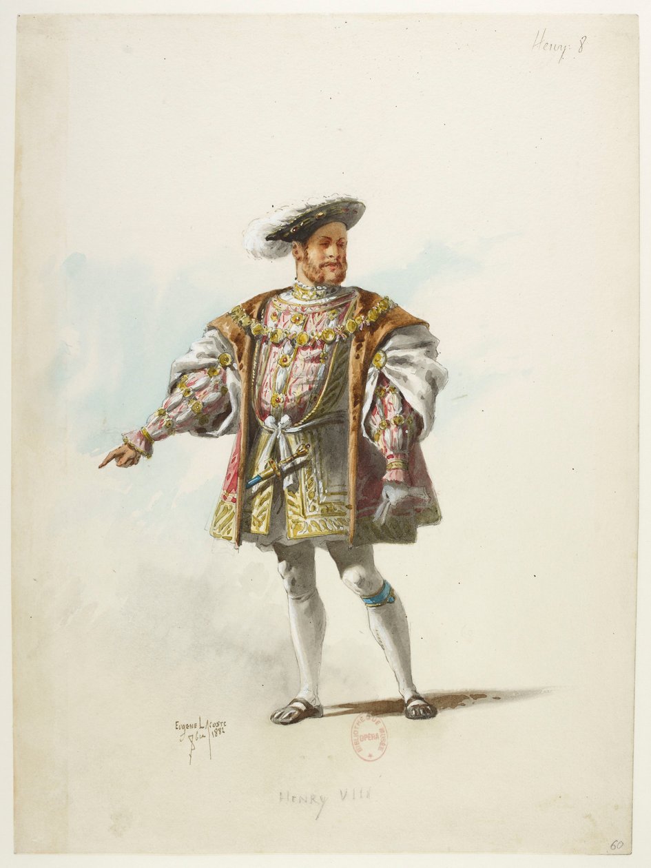 Btv1b84558104 60 - Saint-Saëns - Henrique VIII - Maquetas de trajes - Lacoste - 60. Henrique VIII de Eugene Lacoste
