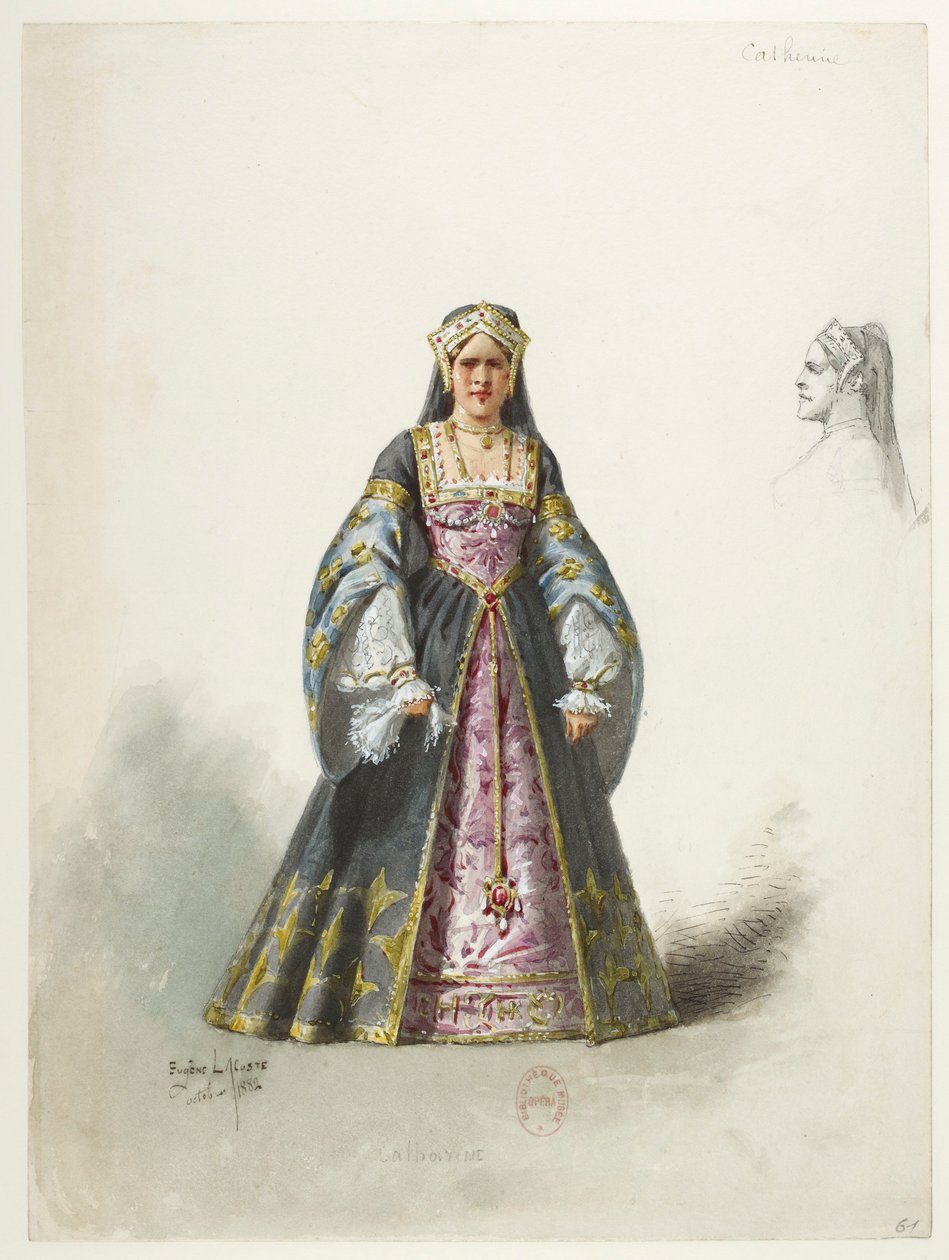 Btv1b84558104 61ª - Saint-Saëns - Henrique VIII - Maquetas de trajes - Lacoste - 61ª Catherine Catherine de Eugene Lacoste
