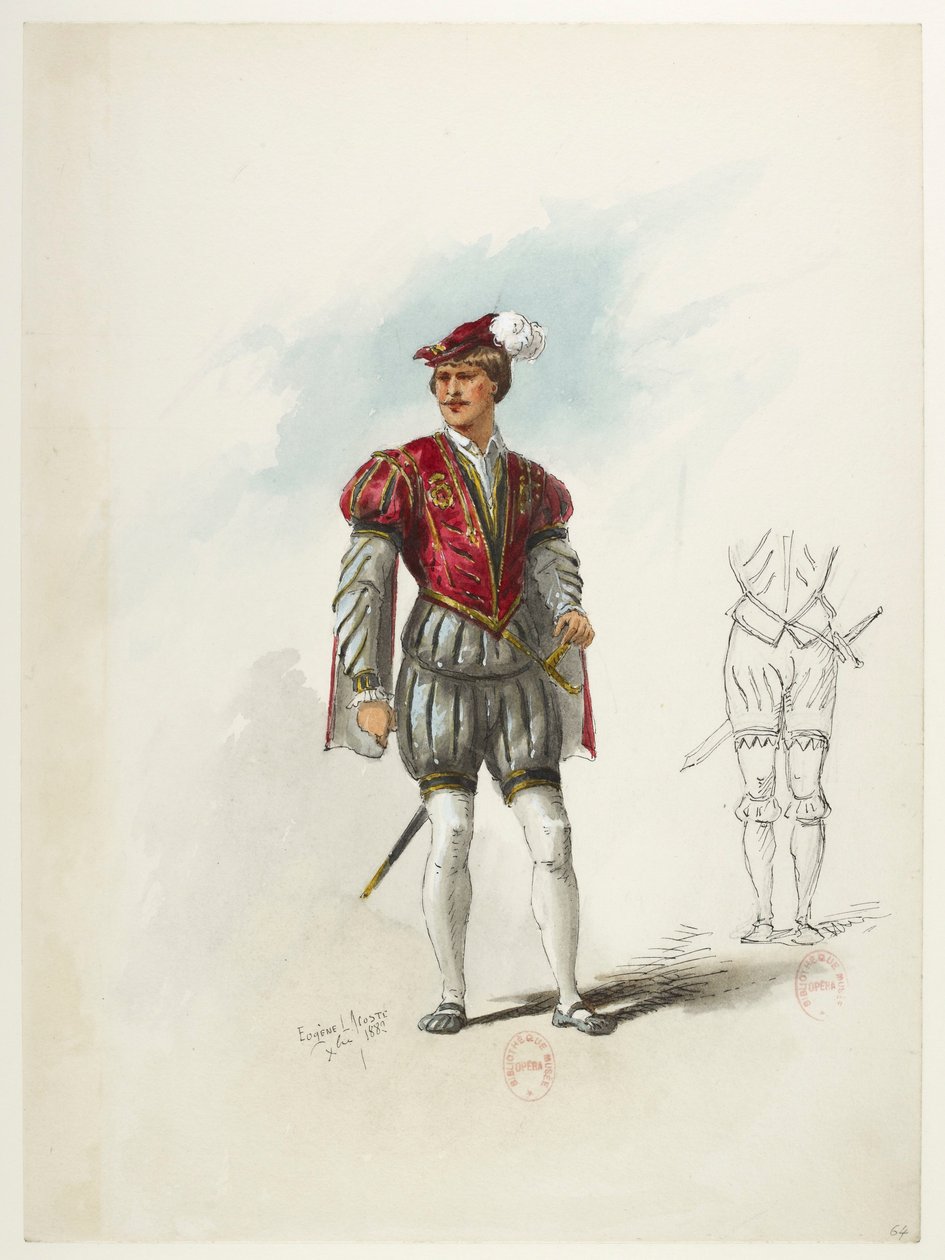 Btv1b84558104 66 - Saint-Saëns - Henrique VIII - Maquetas de trajes - Lacoste - 64º Traje de Eugene Lacoste