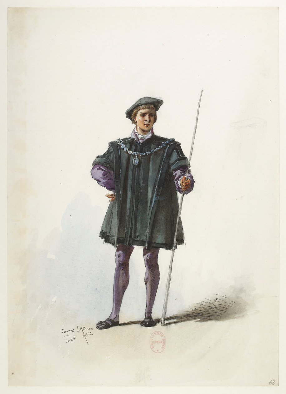 Btv1b84558104 70 - Saint-Saëns - Henrique VIII - Maquetas de trajes - Lacoste - 68º Traje de Eugene Lacoste