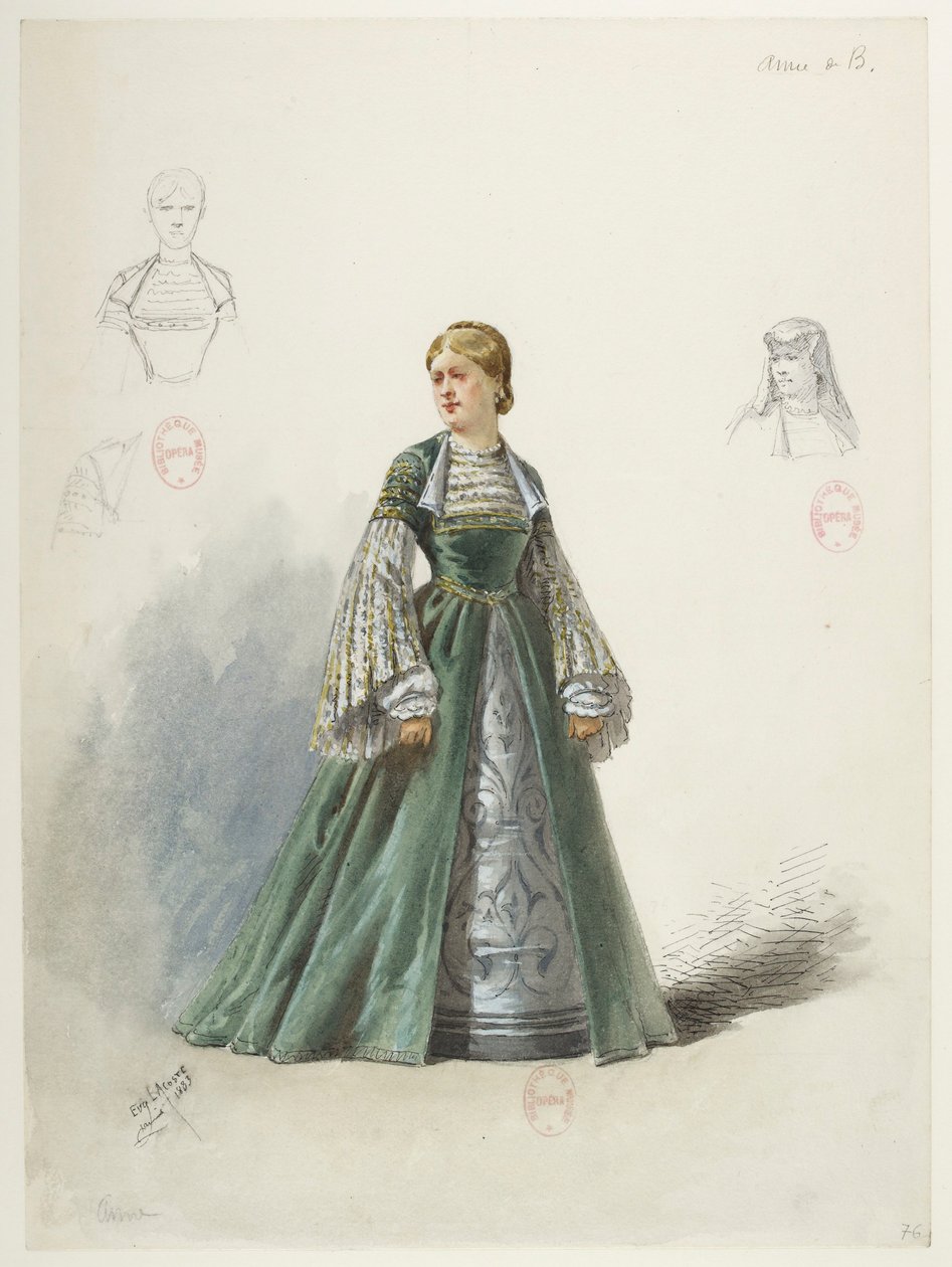Btv1b84558104 80 - Saint-Saëns - Henrique VIII - Modelos de fatos - Lacoste - 76. Ana de Bolena de Eugene Lacoste