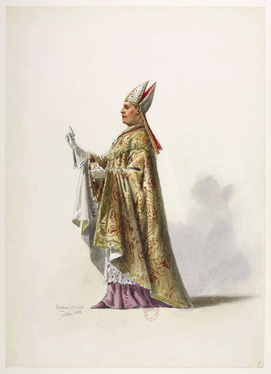 Saint-Saëns - Henrique VIII - Modelos de fantasias - Lacoste - 8. Traje de Eugene Lacoste