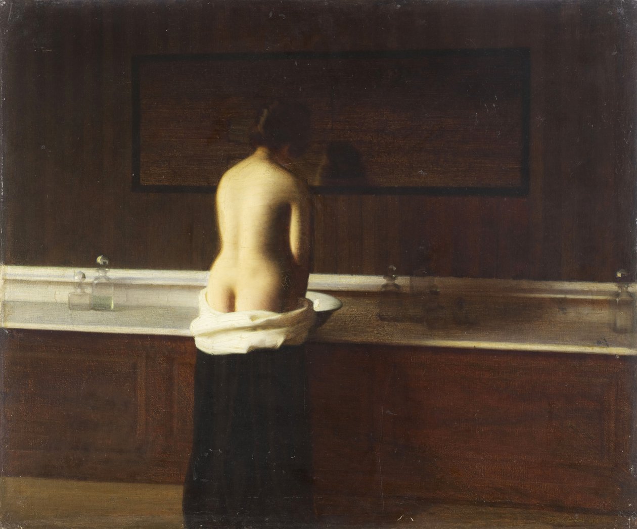 Jovem em seu banheiro, 1898 de Eugène Lomont