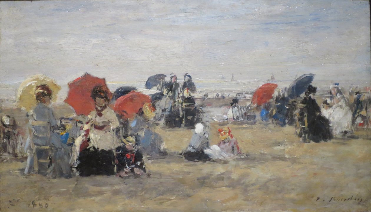 Praia de Trouville de Eugene Louis Boudin