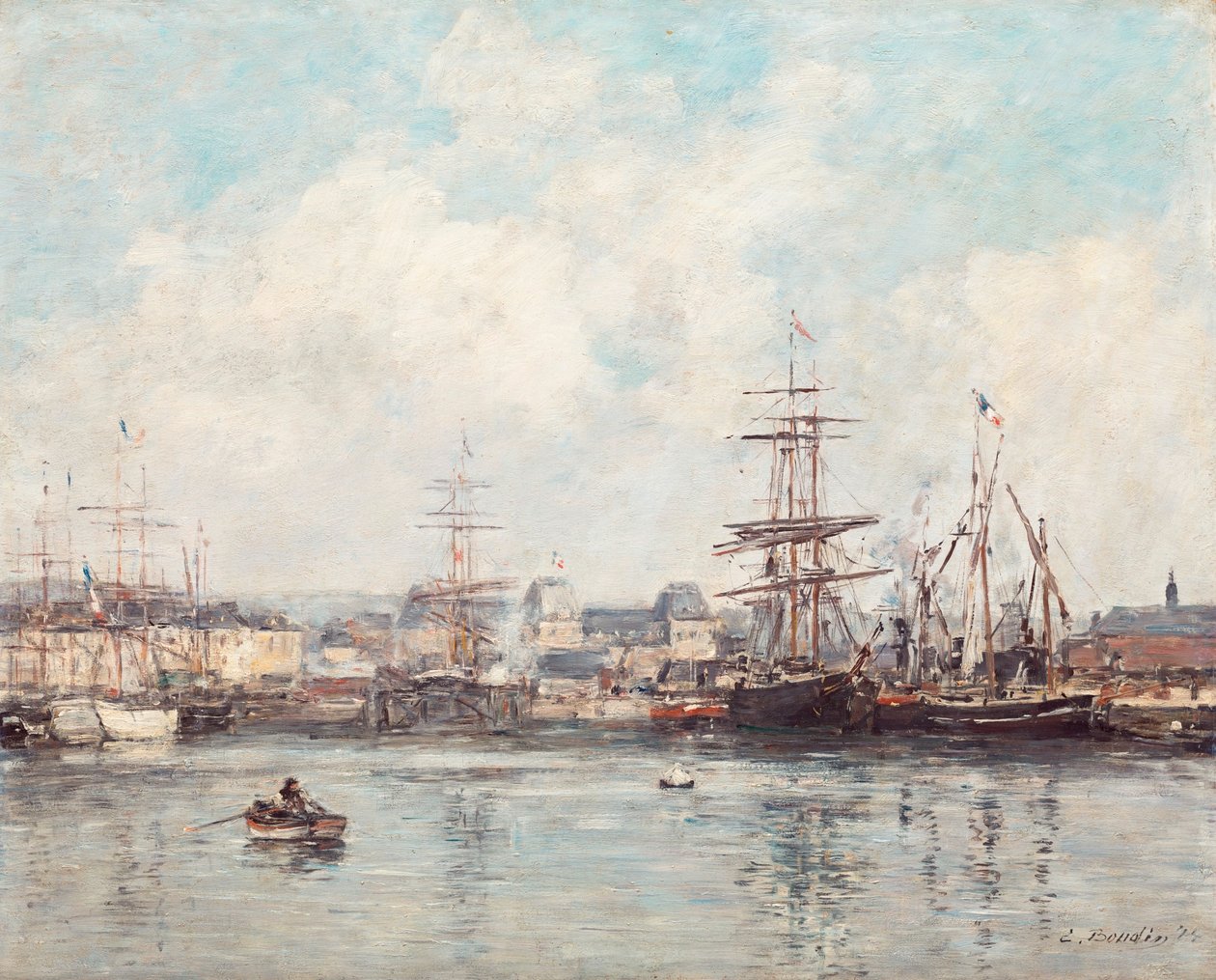 Bacia de Casimir Delavigne no Havre de Eugene Louis Boudin