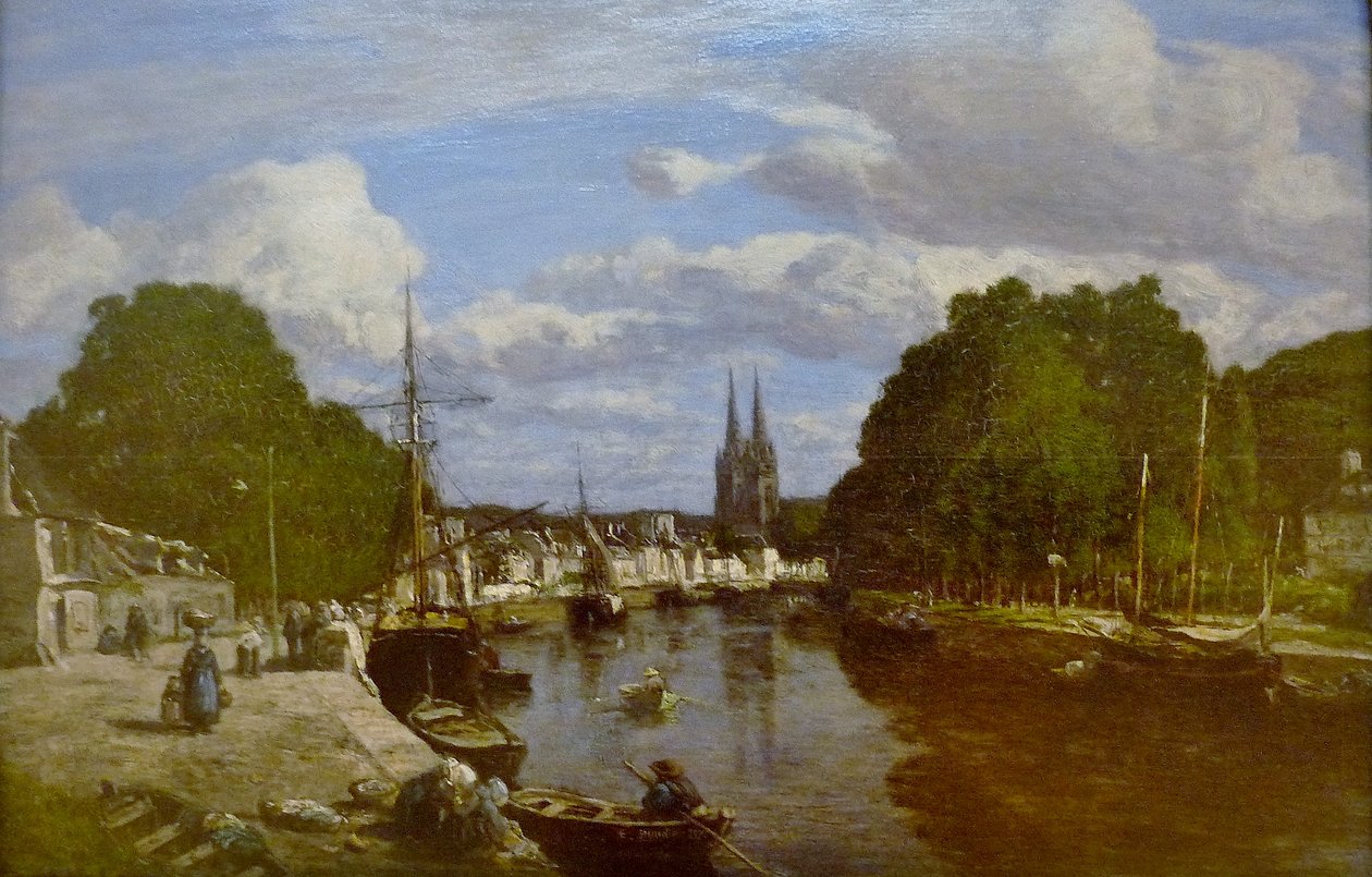 Francês: Vue du port de Quimper, prise de l