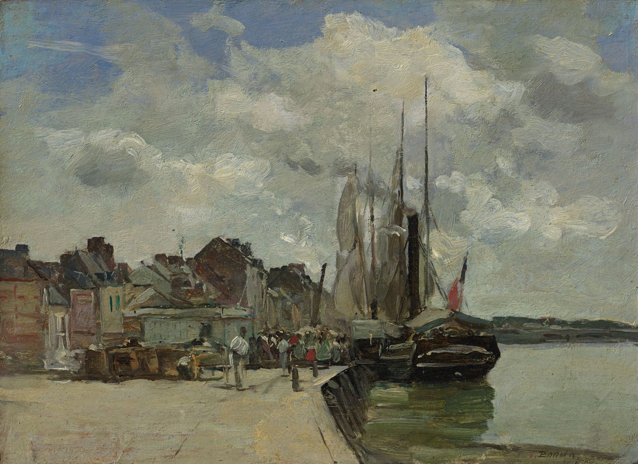 Alemão: Honfleur. Porto de Honfleur: O porto de Eugene Louis Boudin