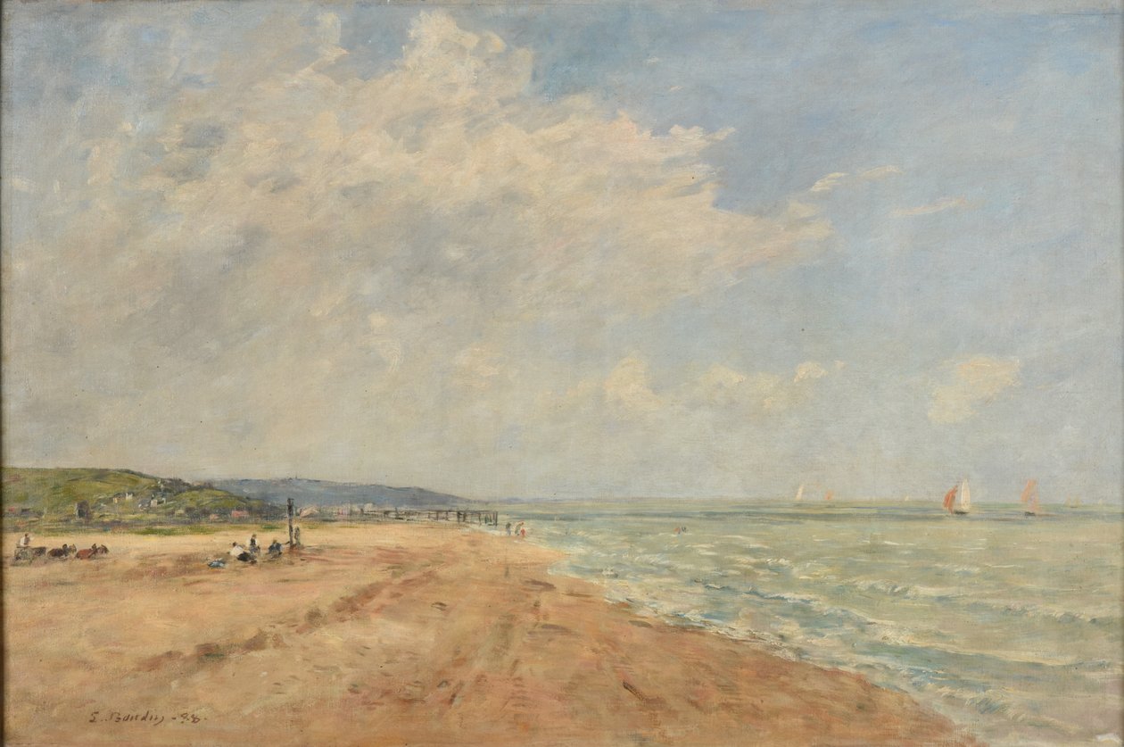 Maré alta (Baía de Saint-Valéry) de Eugene Louis Boudin
