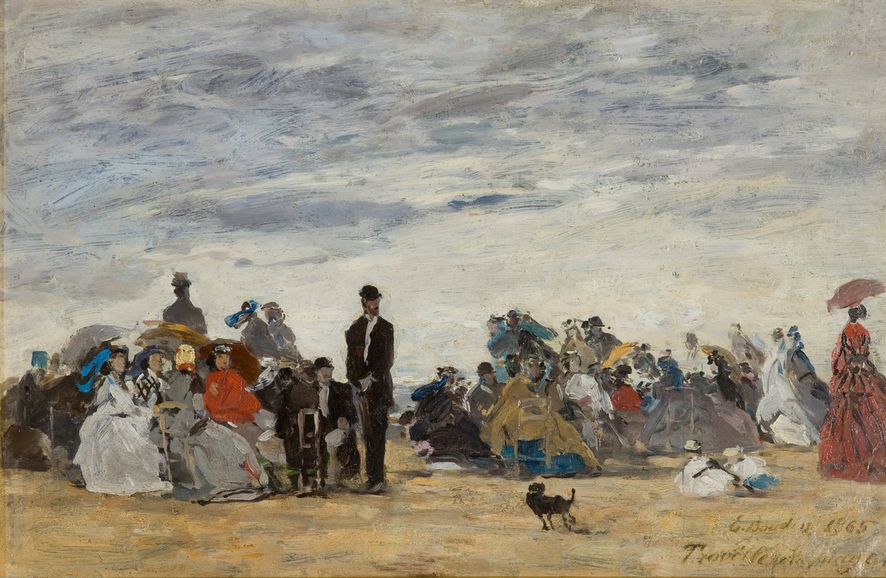 Praia de Trouville de Eugene Louis Boudin