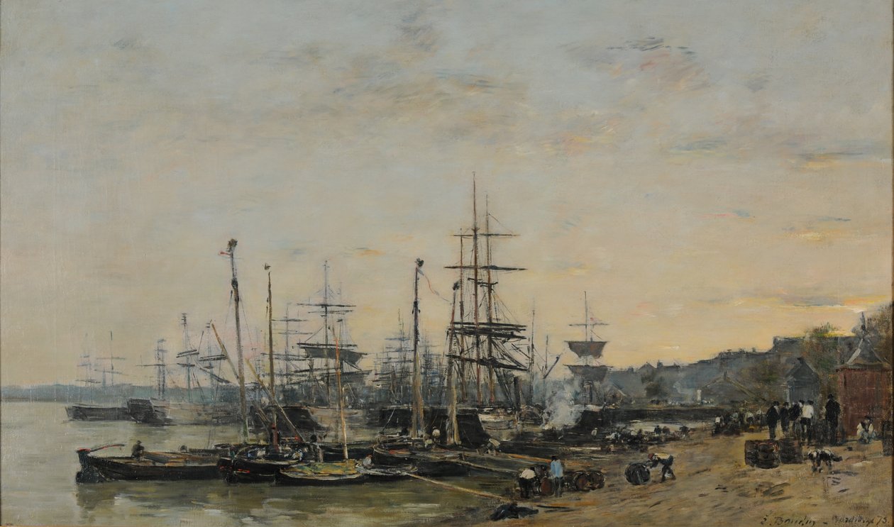 O porto de Bordéus, visto do Quai des Chartrons de Eugene Louis Boudin