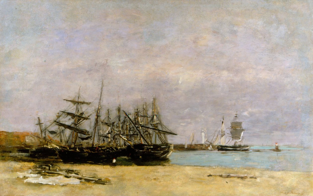 Portrieux - Navios encalhados de Eugene Louis Boudin