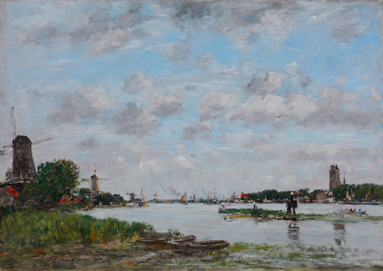 O Meuse perto de Dordrecht de Eugene Louis Boudin