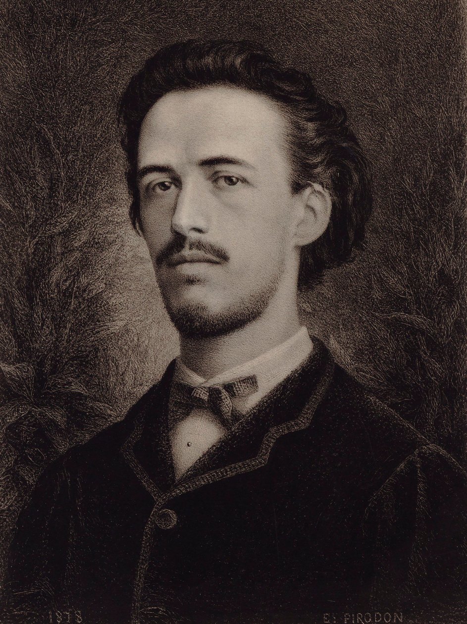 Retrato do compositor Benjamin Godard 1849-1895, 1878. de Eugène Louis Pirodon