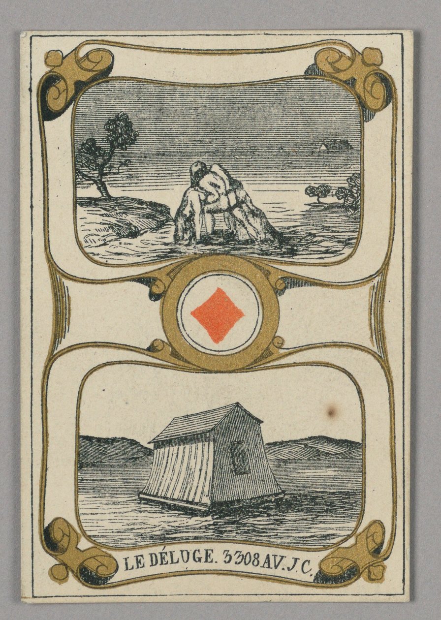O Dilúvio, Carta de Jogo do Conjunto de "Cartas Heroicas" ou "Grandes Homens" de Eugène Moreau