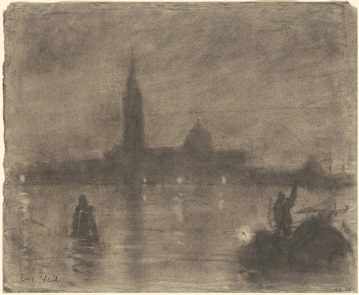 Noite, San Giorgio Maggiore, Veneza de Eugène Vail