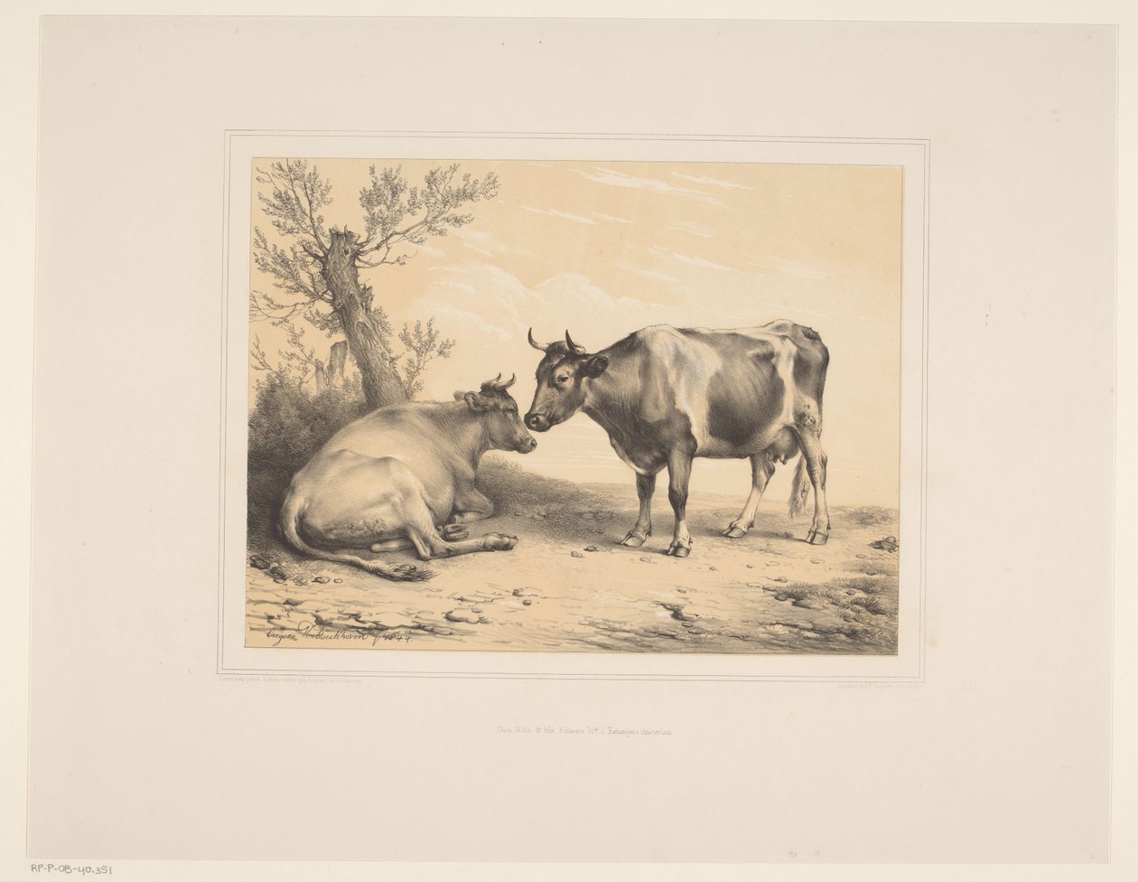 Duas vacas
Vários animais (título da série)
Études d