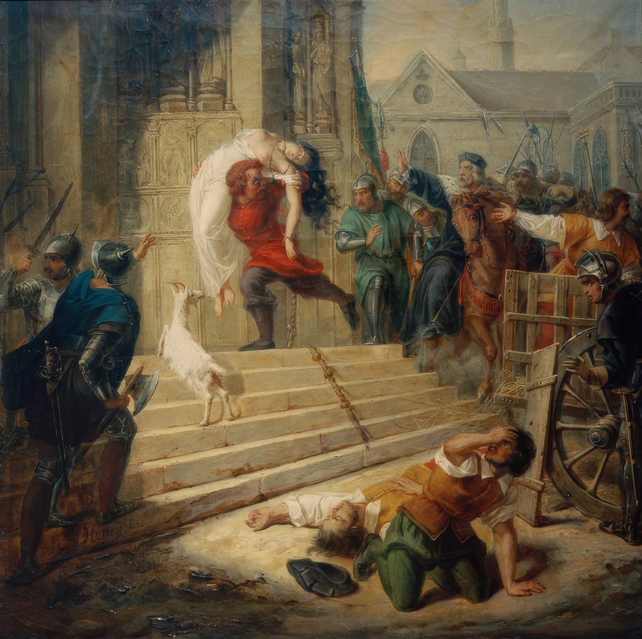 Quasimodo dirigiu Esmeralda de Eugénie Henry