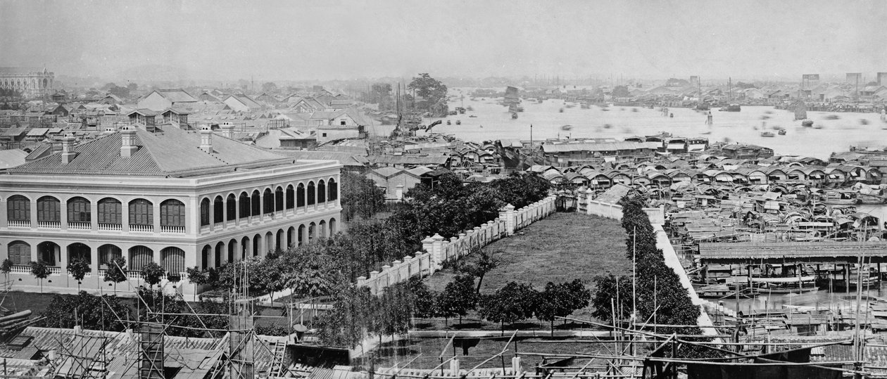 Terrenos de Concessão Americana e Rio das Pérolas, Cantão, c.1880s de European Photographer