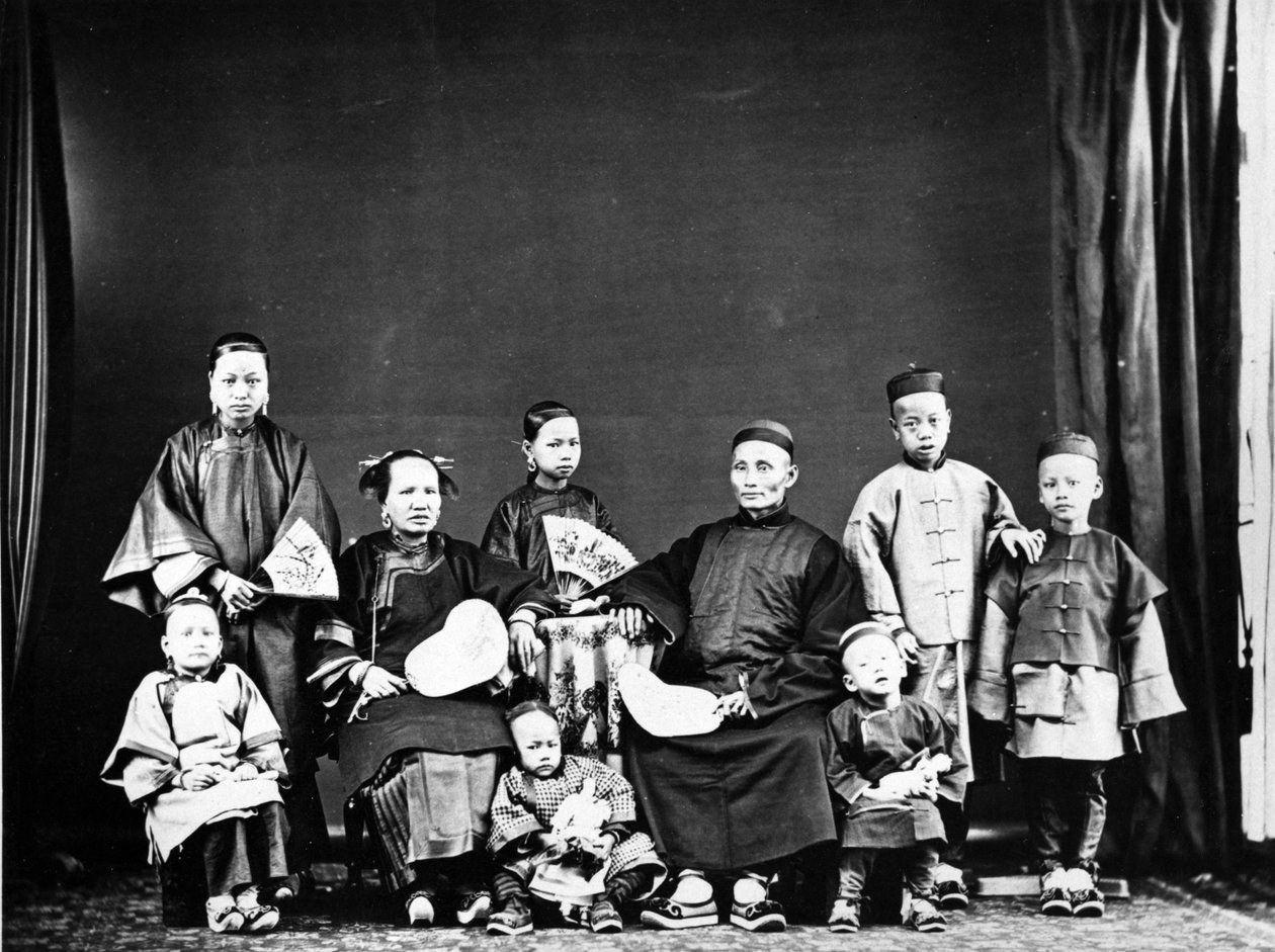 Família chinesa, c.1870s de European Photographer