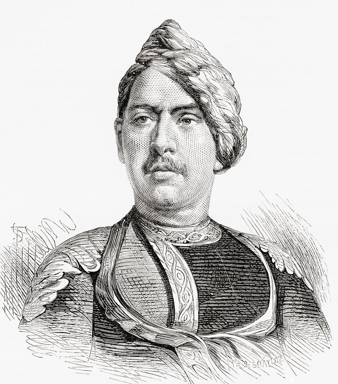 Jaswant Singh, Marajá de Bharatpur &39;Do El Mundo en la mano&39;, publicado em 1878 de European School