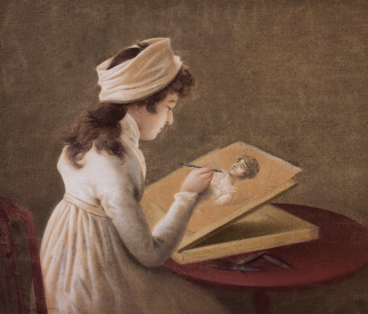 Retrato de um artista, c.1800 de European School