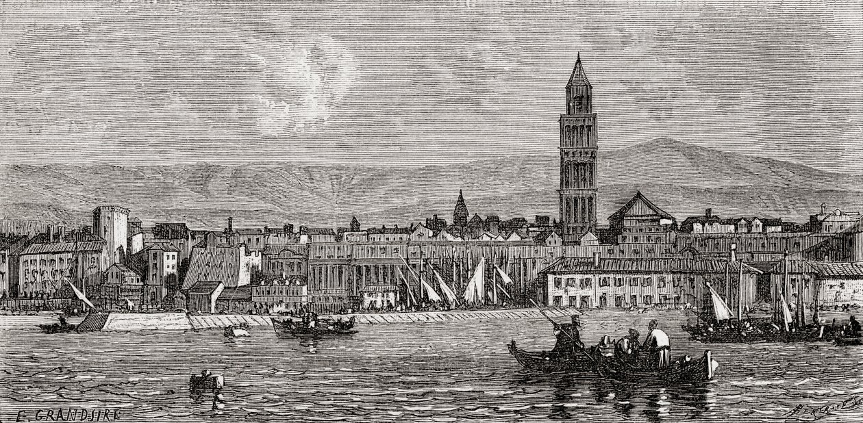 Split, Croácia, de "O Mundo na Mão", publicado em 1878 de European School